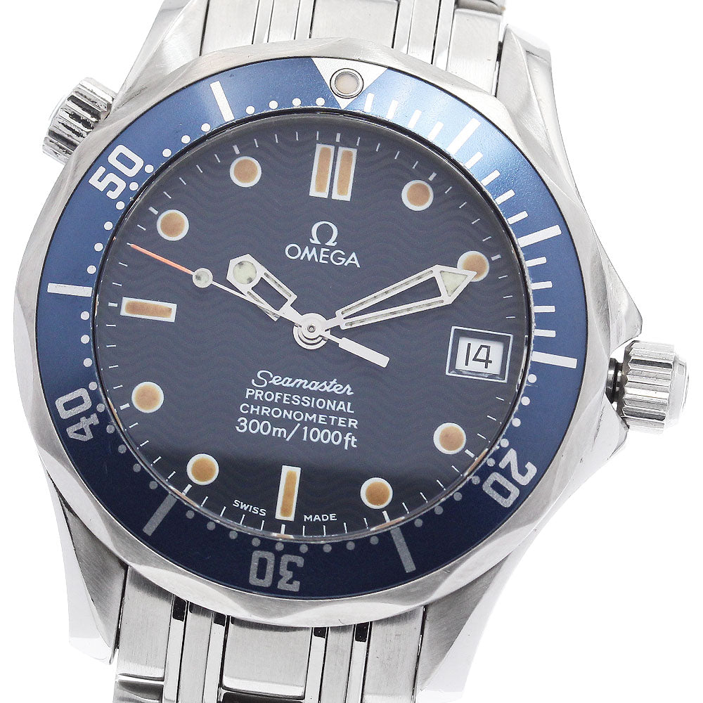 OMEGA Seamaster300 2551.80 Date Navy Dial Automatic Boy's Watch_883955