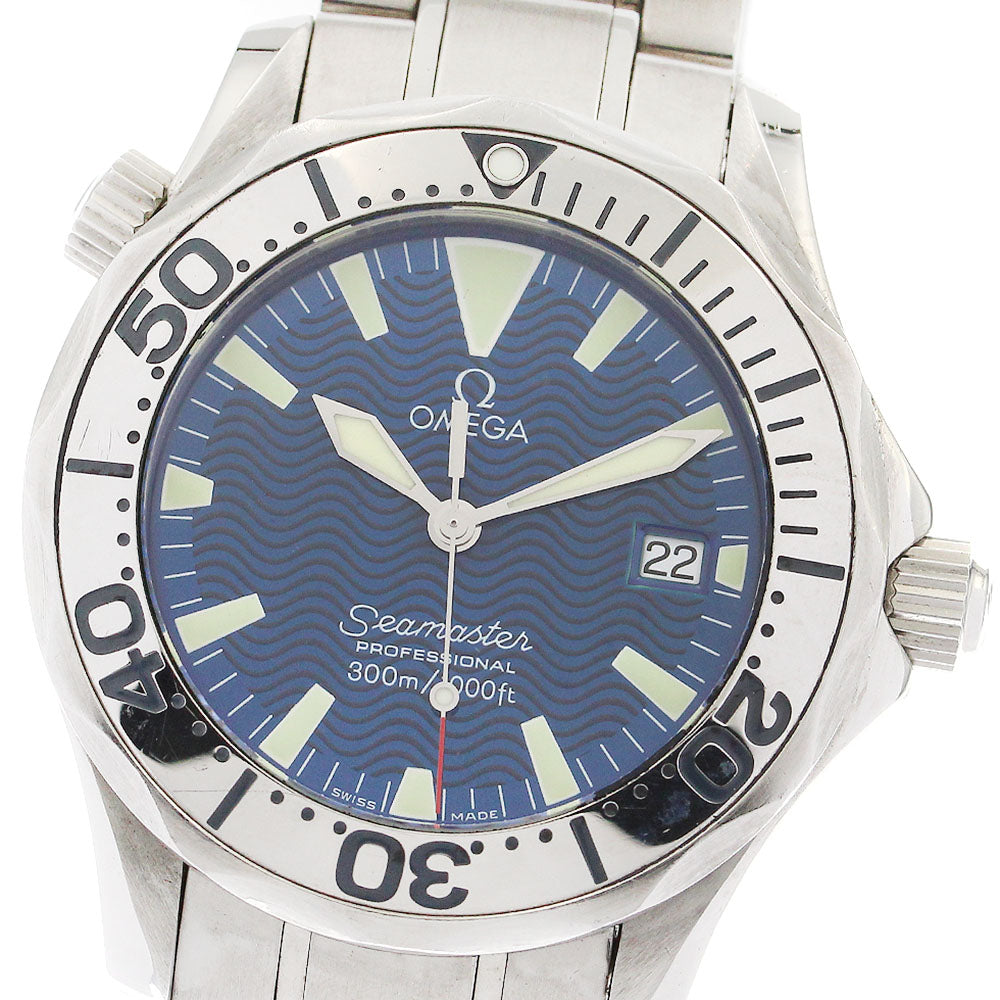 OMEGA Seamaster300 2263.80 Date blue Dial Quartz Boy's Watch_883957