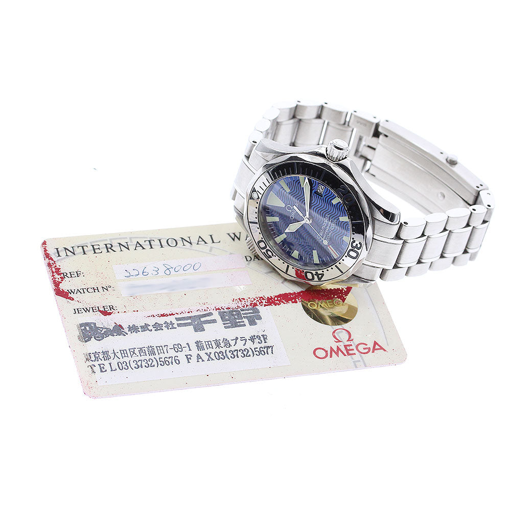 OMEGA Seamaster300 2263.80 Date blue Dial Quartz Boy's Watch_883957