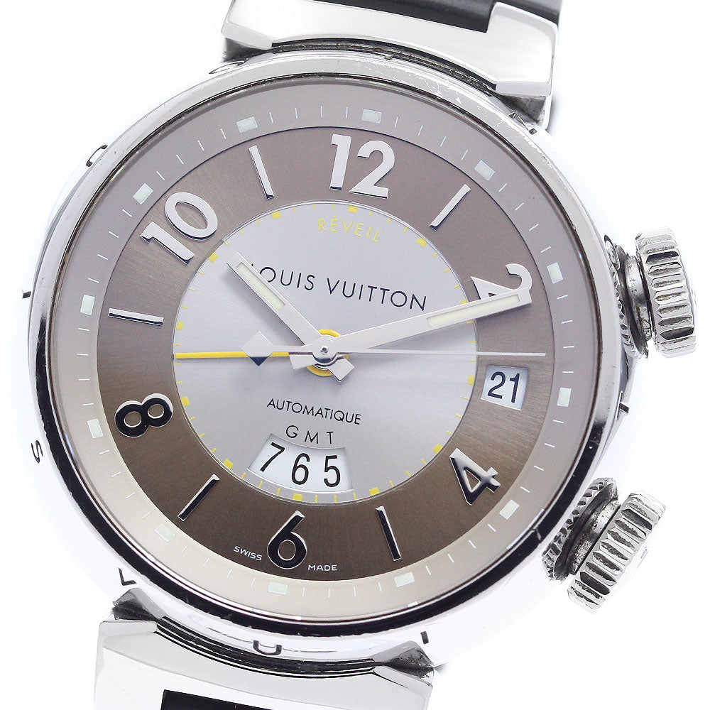 LOUIS VUITTON Tambourg GMT Rebeille Q1152 Alarm date Automatic Men's_883968