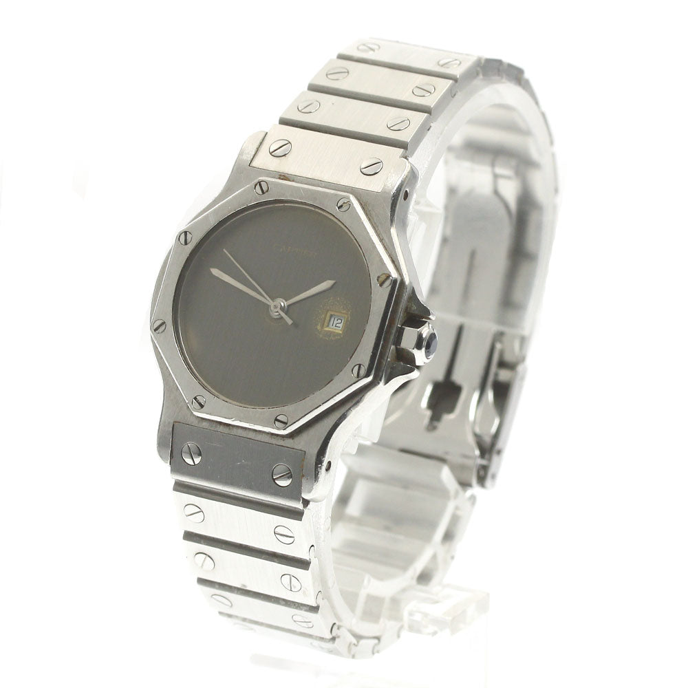 CARTIER Santos Octagon LM Date gray Dial Automatic Boy's Watch_883970