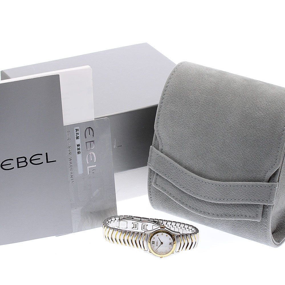 EBEL 1157F11 10P diamond White shell Dial Quartz Ladies Watch_883973