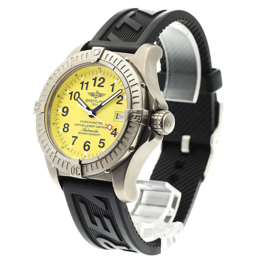 BREITLING Avenger Seawolf E17370 Date yellow Dial Automatic Men's Watch_883977
