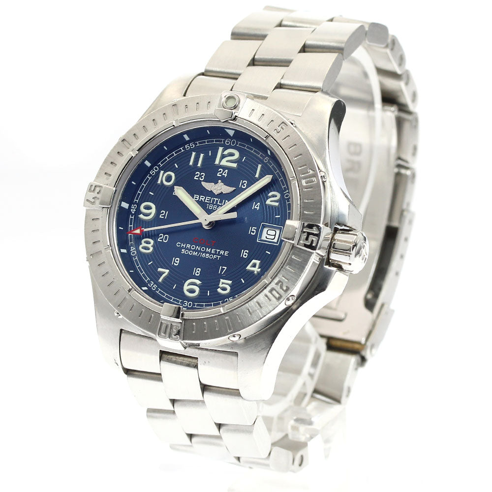 BREITLING Colt A74380 Date blue Dial Quartz Men's Watch_884030
