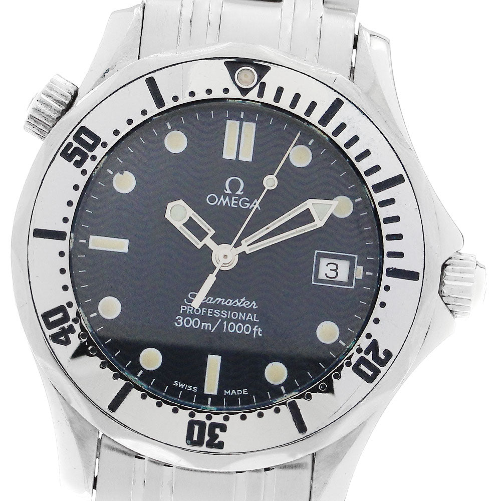 OMEGA Seamaster300 2562.80 Date Navy Dial Quartz Boy's Watch_884034