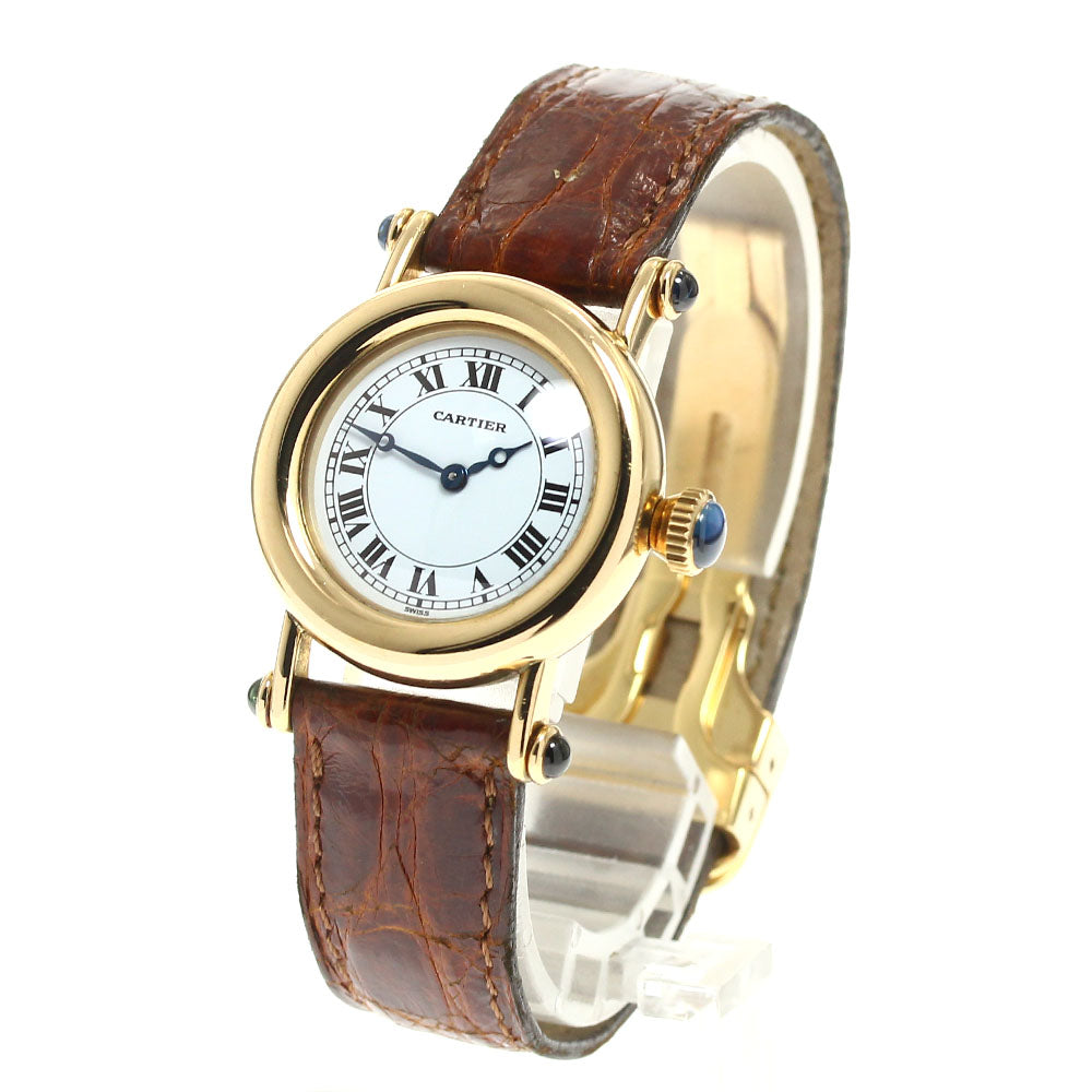 CARTIER Diavolo SM W1507551 18K Yellow Gold white Dial Quartz Ladies Watch_884050