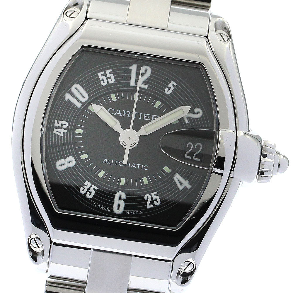 CARTIER Roadster LM W62004V3 Date black Dial Automatic Men's Watch_884099