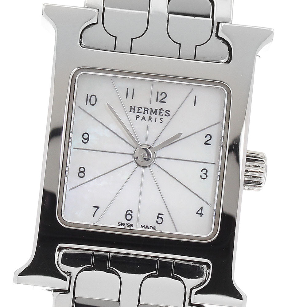HERMES H watch mini HH1.110 White shell Dial Quartz Ladies Watch_884122