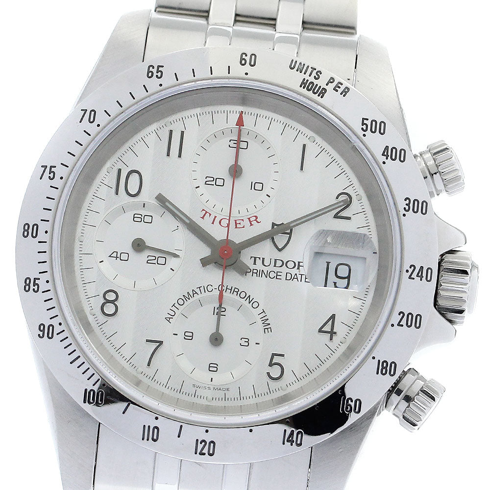 TUDOR Prince Date Chrono Time Tiger 79280 Silver Dial Automatic Men's_884145