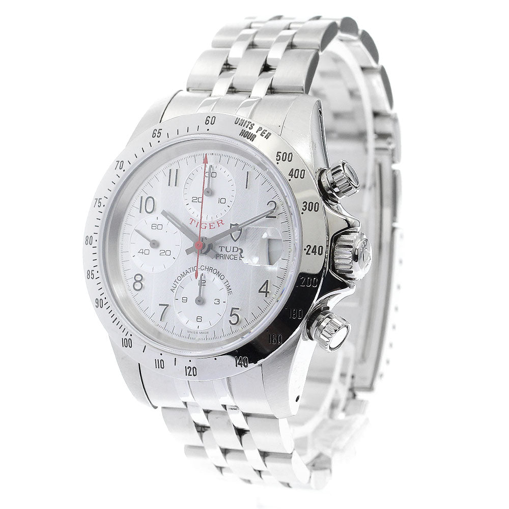 TUDOR Prince Date Chrono Time Tiger 79280 Silver Dial Automatic Men's_884145