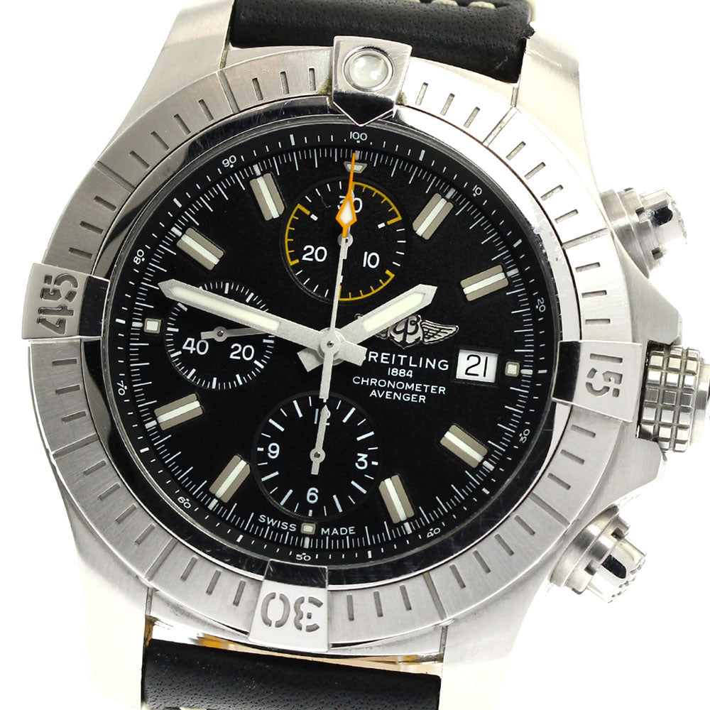 BREITLING Avenger chronograph 45 A13317 black Dial Automatic Men's Watch_884149