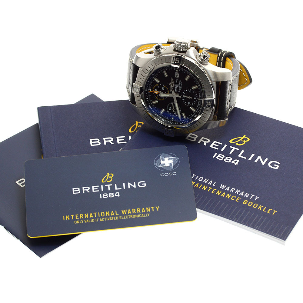 BREITLING Avenger chronograph 45 A13317 black Dial Automatic Men's Watch_884149