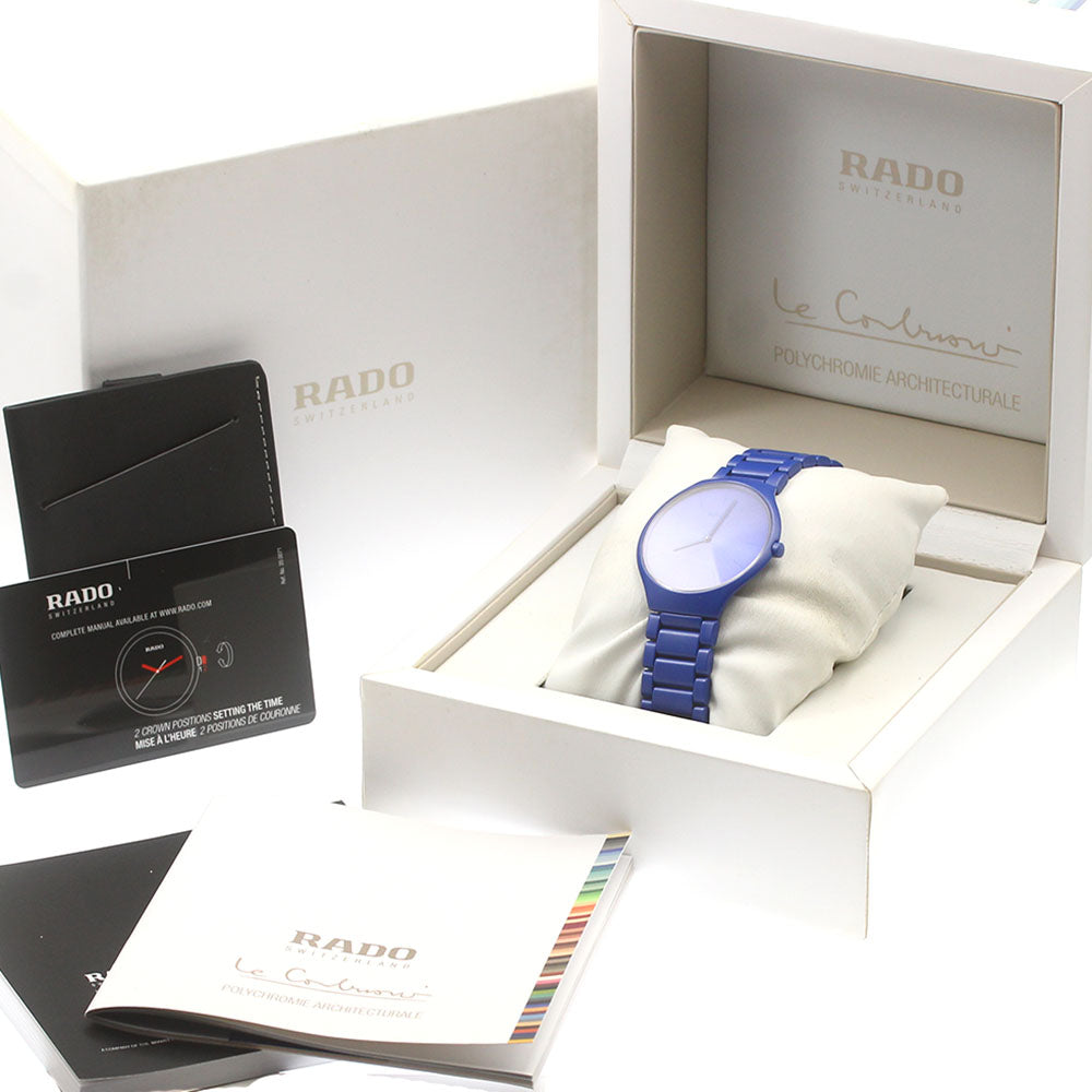 RADO True Thinline Couleur Corbusier R270092662 blue Dial Quartz Men's_884158