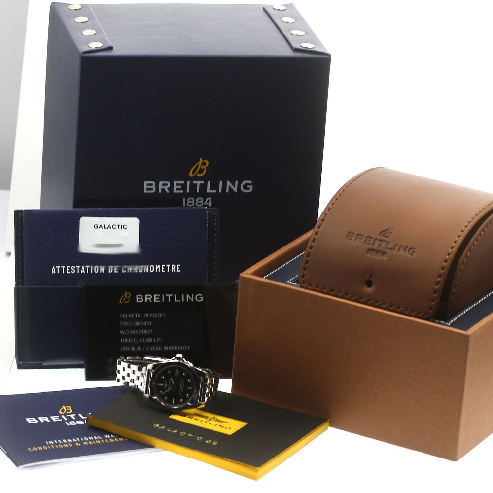 BREITLING Galactic 29 W72348 8P diamond Black shell Dial Quartz Ladies Watch_884163