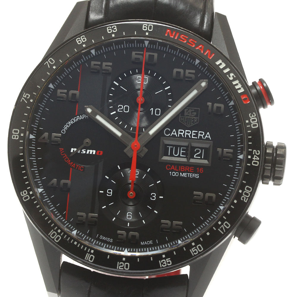 TAG HEUER Carrera Nissan Nismo Limited Edition CV2A82.FC6237 Day-Date Chronograph black Dial Automatic Men's Watch_884175