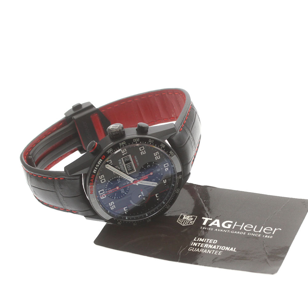 TAG HEUER Carrera Nissan Nismo Limited Edition CV2A82.FC6237 Day-Date Chronograph black Dial Automatic Men's Watch_884175