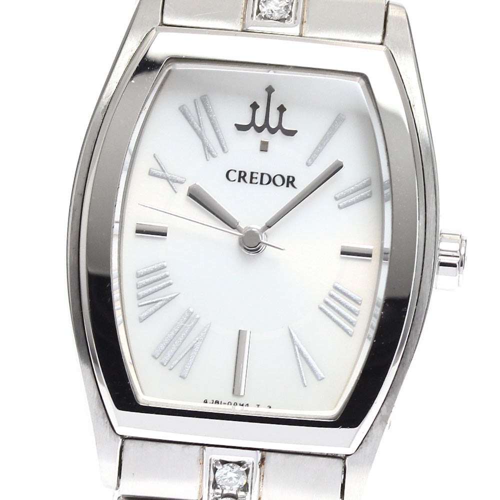 SEIKO CREDOR Aqua Signo 4J81-0AE0/GSAS967 Diamond Quartz Ladies Watch_884181
