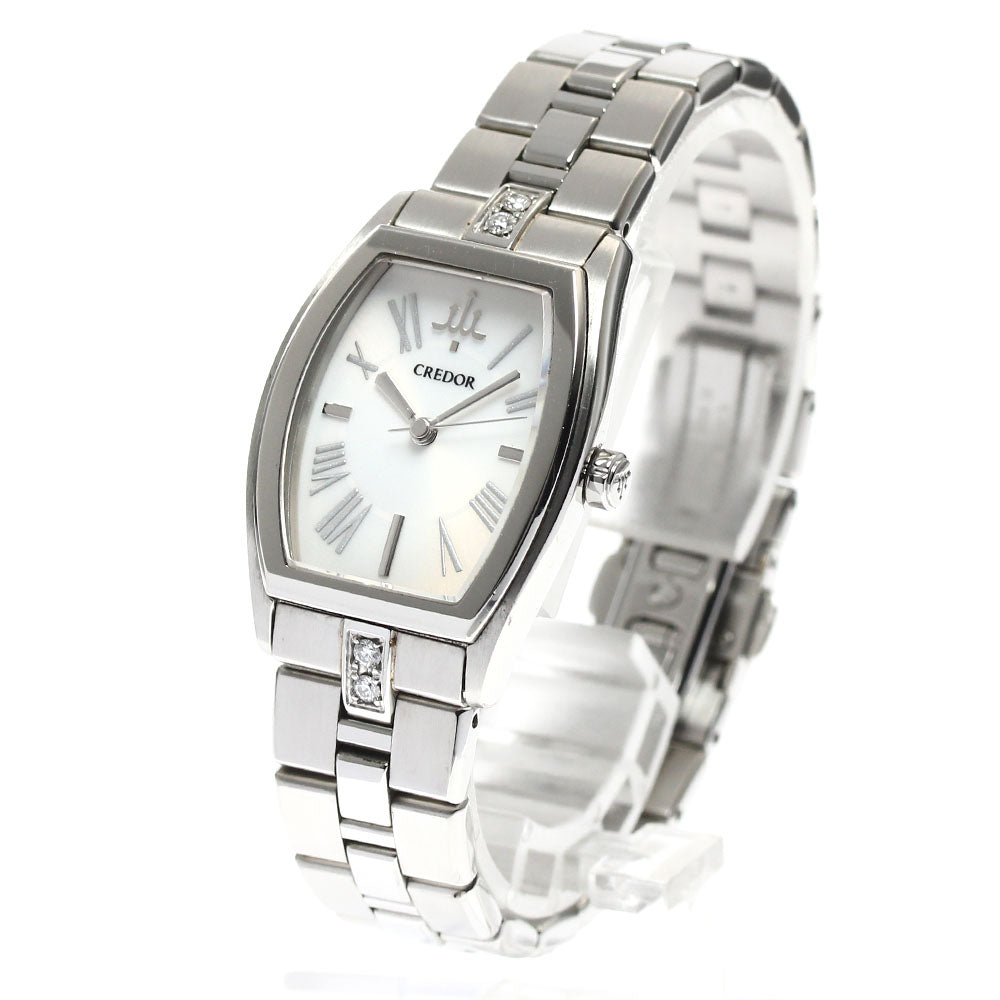 SEIKO CREDOR Aqua Signo 4J81-0AE0/GSAS967 Diamond Quartz Ladies Watch_884181