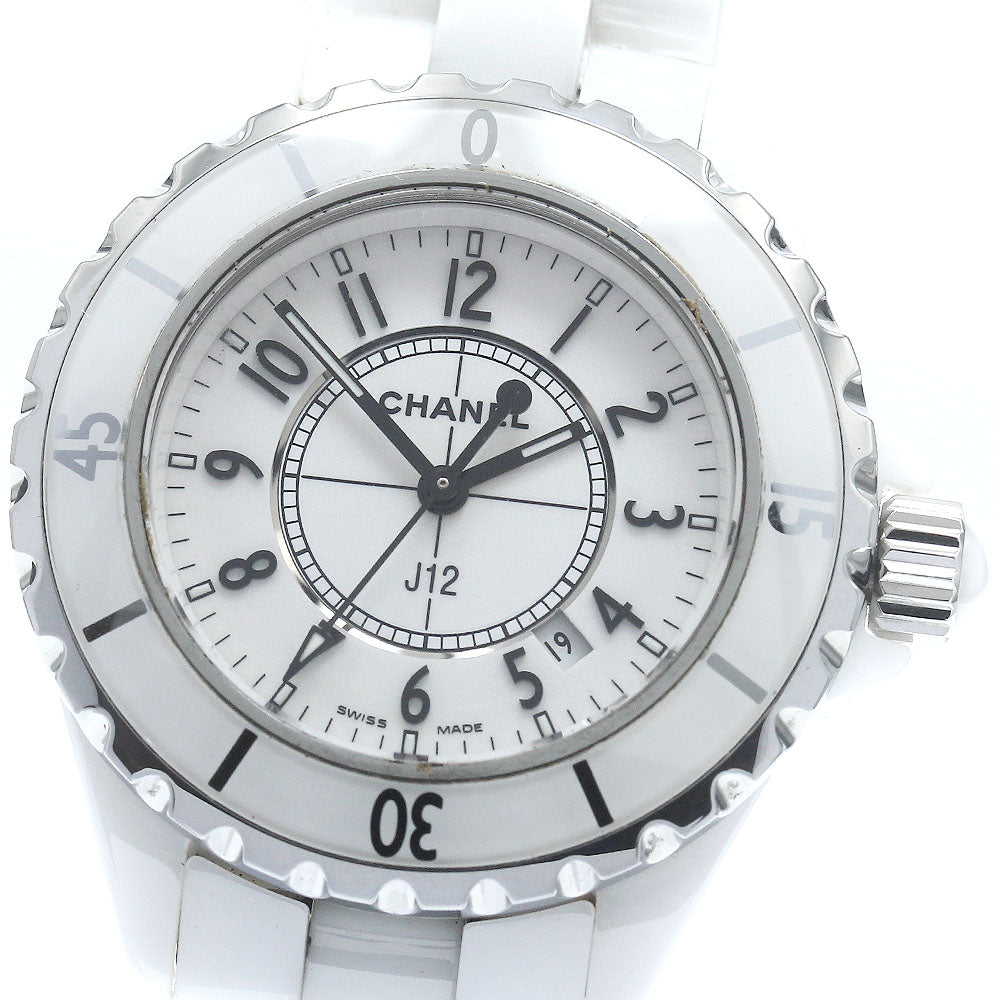 CHANEL J12 33mm H0968 White Ceramic white Dial Quartz Ladies Watch_884189
