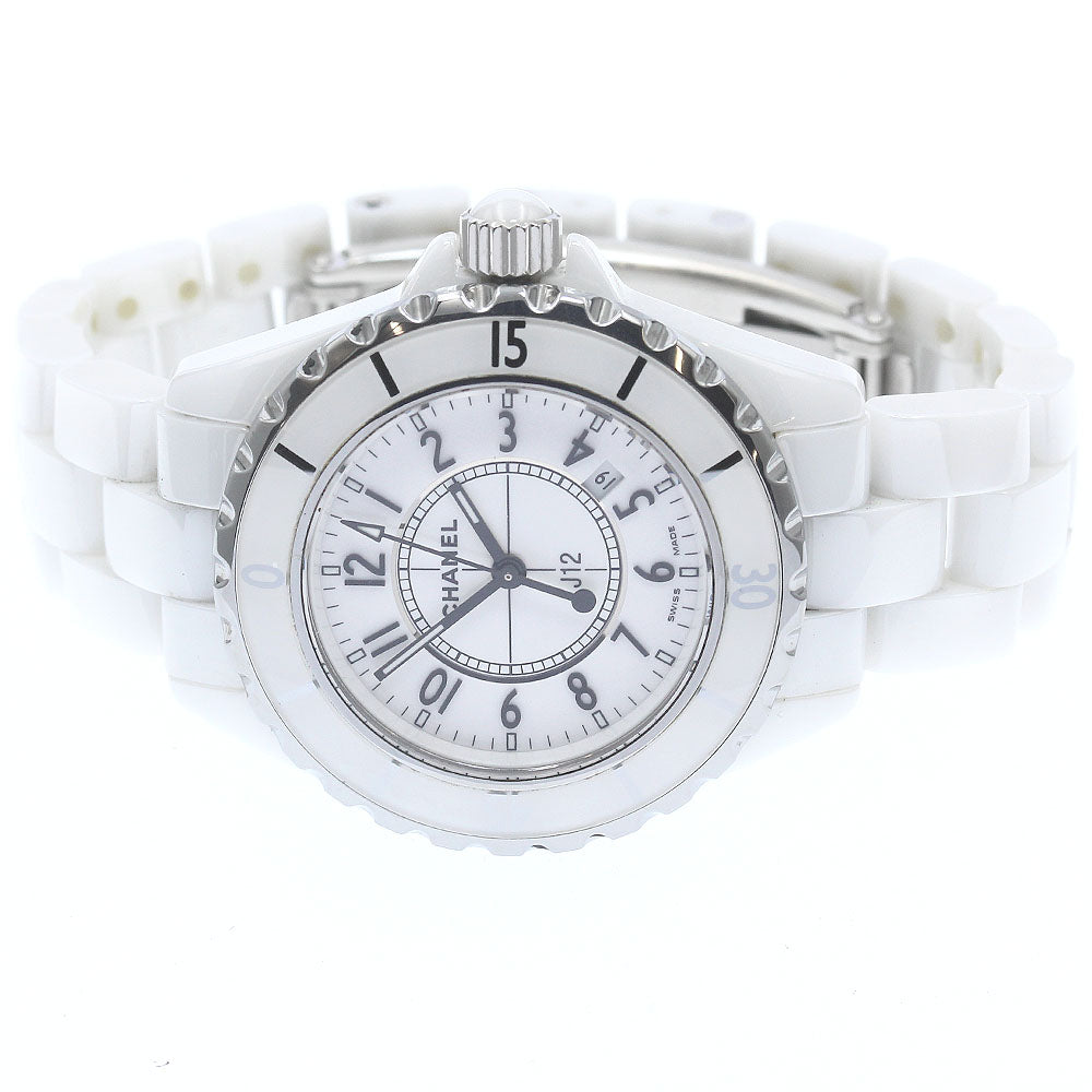 CHANEL J12 33mm H0968 White Ceramic white Dial Quartz Ladies Watch_884189