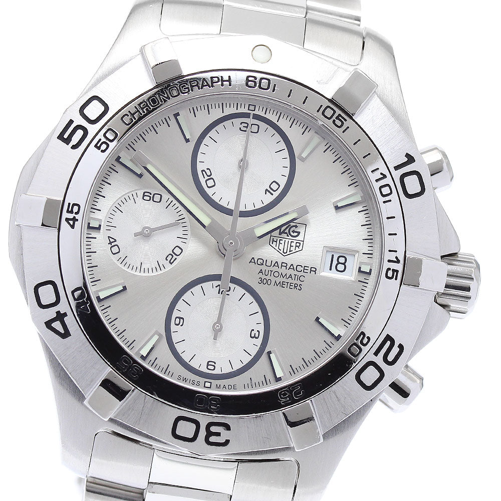 TAG HEUER Aqua racer CAF2111 Chronograph Silver Dial Automatic Men's_884197