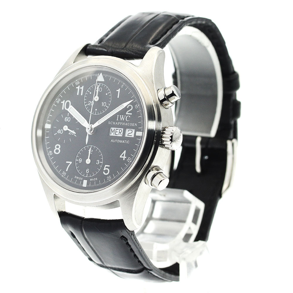 IWC SCHAFFHAUSEN Pilot watch mechanical fleeter IW370602 Chronograph black Dial Automatic Men's Watch_884213
