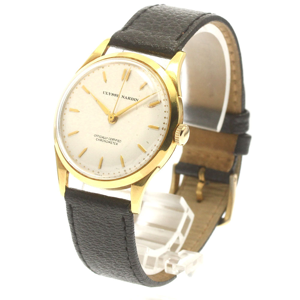 Ulysse Nardin K18YG Vintage white Dial Hand Winding Men's Watch_884220