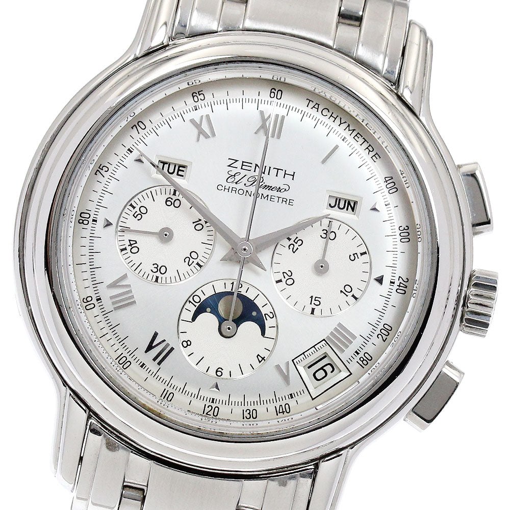 ZENITH Chronomaster El Primero 02.0240.410 Moon phase chronograph Silver Dial Automatic Men's Watch_884227