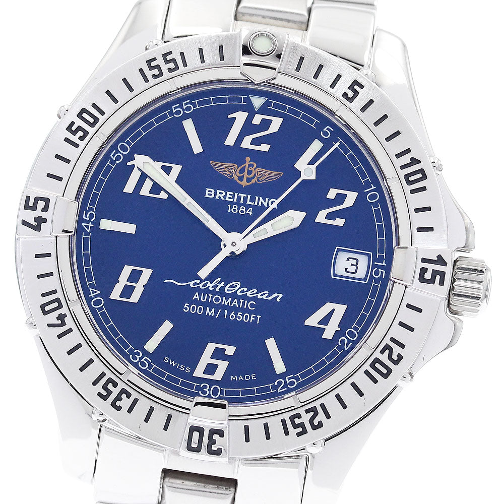 BREITLING Colt Ocean A17350 Date Navy Dial Automatic Men's Watch_884239