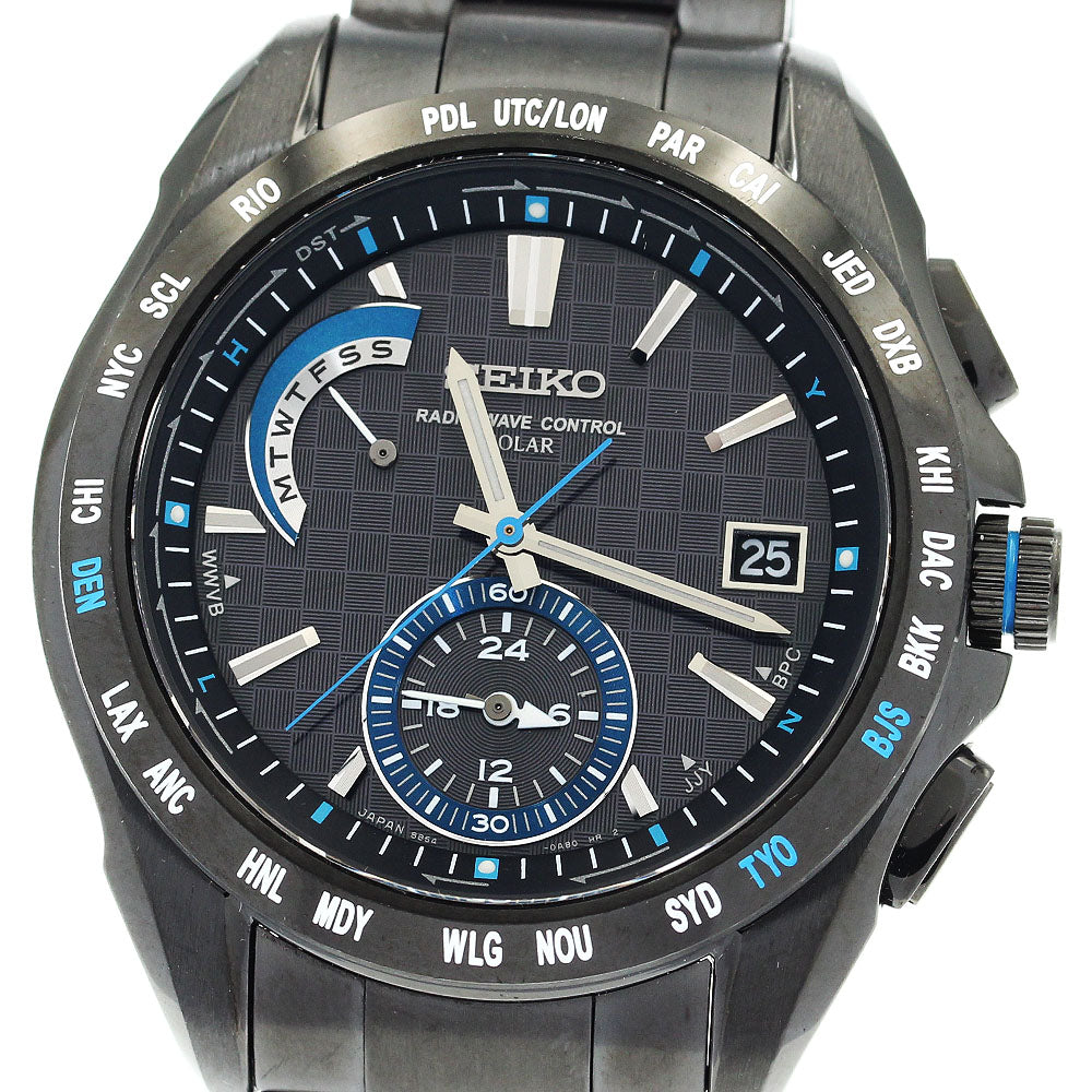 SEIKO Brights SAGA123/8B54-0AN0 Date black Dial Solar Powered Radio Men's_884271