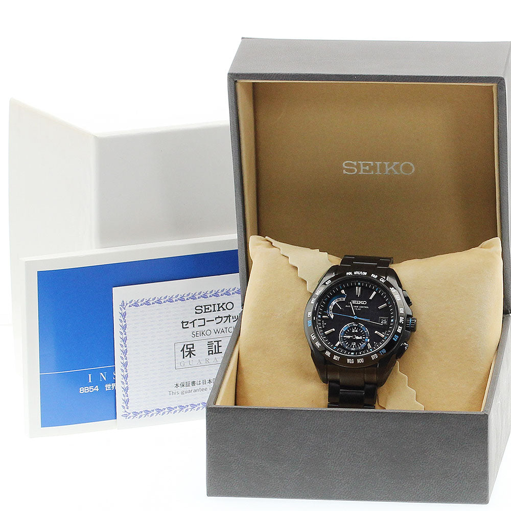 SEIKO Brights SAGA123/8B54-0AN0 Date black Dial Solar Powered Radio Men's_884271