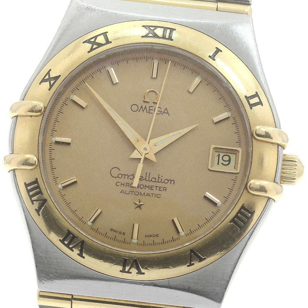 OMEGA Constellation 1202.10 YG2 tone full bar gold Dial Automatic Men's_884292