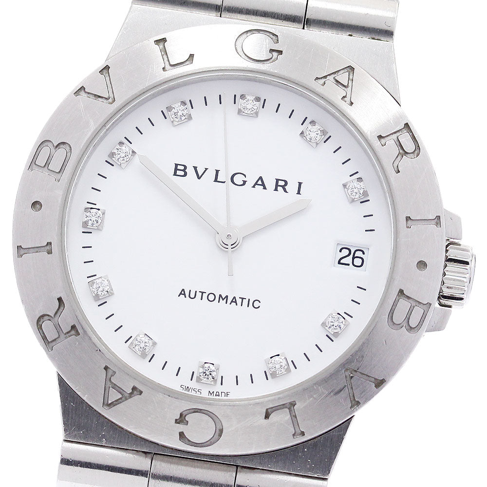 BVLGARI Diagono LCV35S Date 11P diamond white Dial Automatic Men's Watch_884295