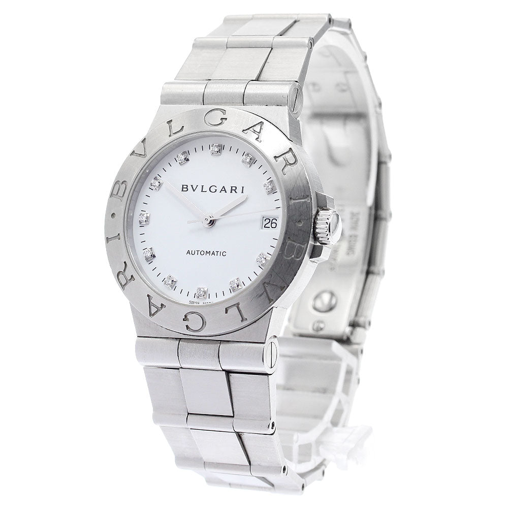 BVLGARI Diagono LCV35S Date 11P diamond white Dial Automatic Men's Watch_884295