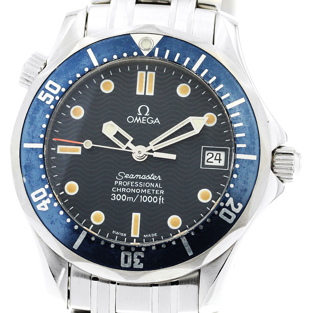 OMEGA Seamaster300 2551.80 Date Navy Dial Automatic Boy's Watch_884322