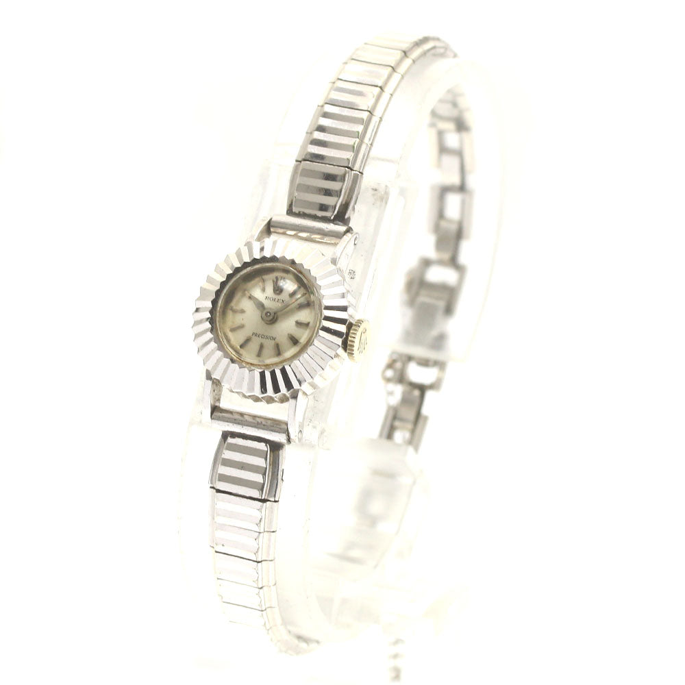 ROLEX Precision 2192 K18WG Cal.1401 Silver Dial Hand Winding Ladies Watch_884328