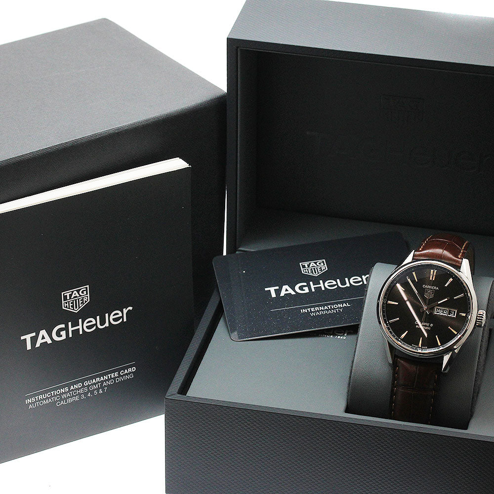 TAG HEUER Carrera Caliber 5 WAR201A-1 Day date black Dial Automatic Men's Watch_884331