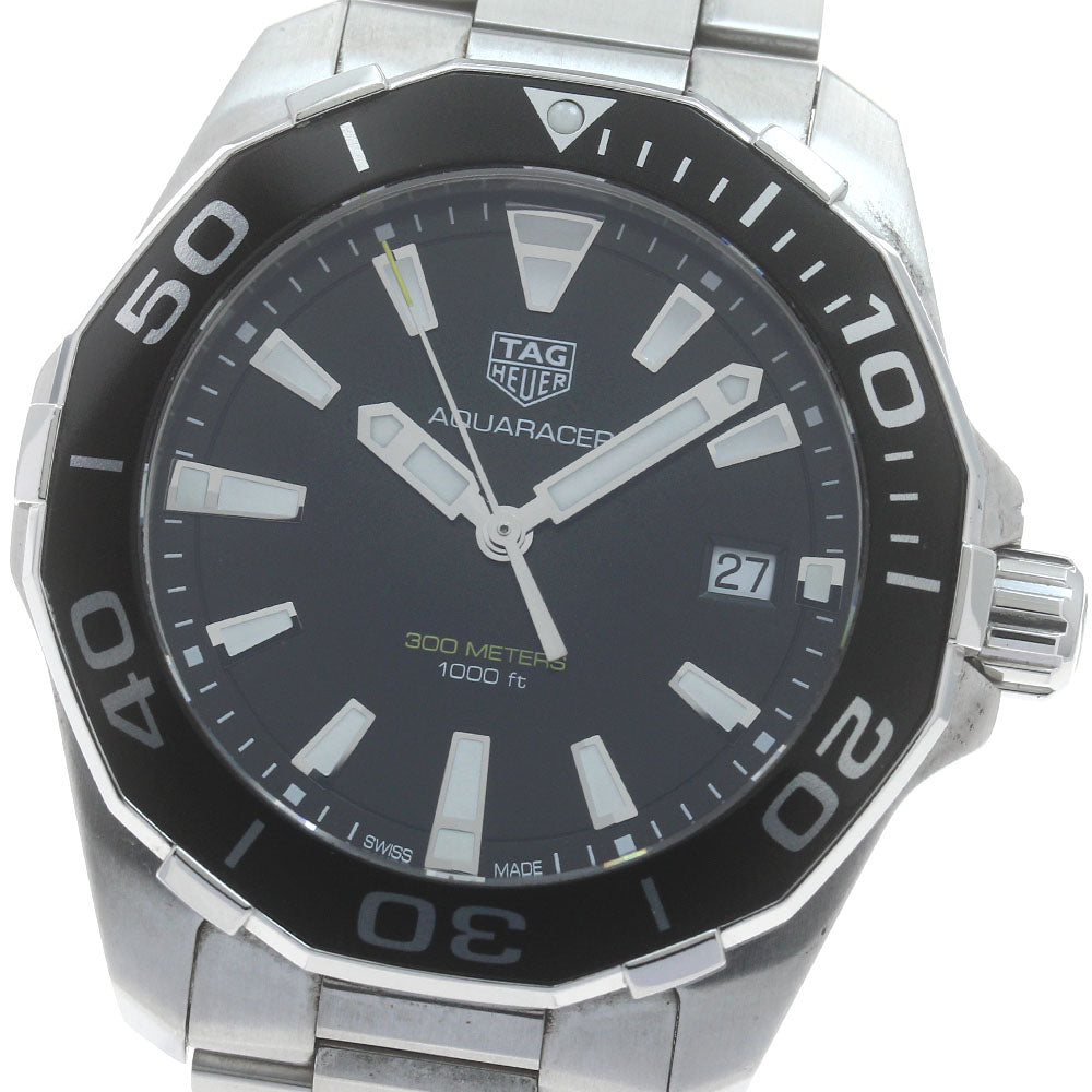 TAG HEUER Aqua racer WAY111A Date black Dial Quartz Men's Watch_884340