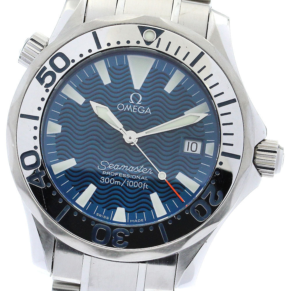 OMEGA Seamaster300 2263.80 Date blue Dial Quartz Boy's Watch_884341