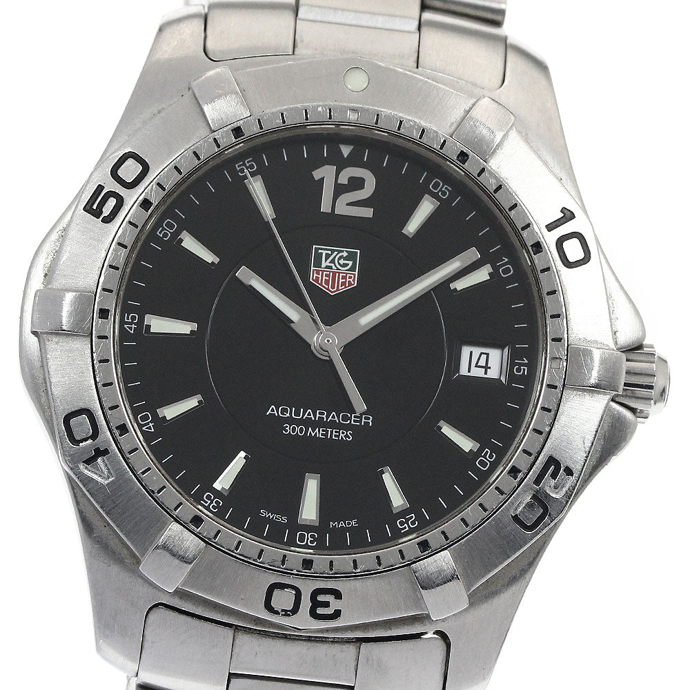 TAG HEUER Aqua racer WAF1110 Date black Dial Quartz Men's Watch_884348