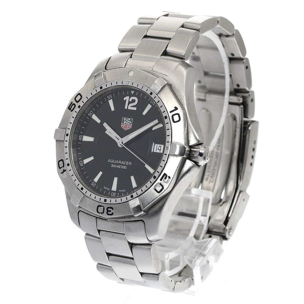 TAG HEUER Aqua racer WAF1110 Date black Dial Quartz Men's Watch_884348