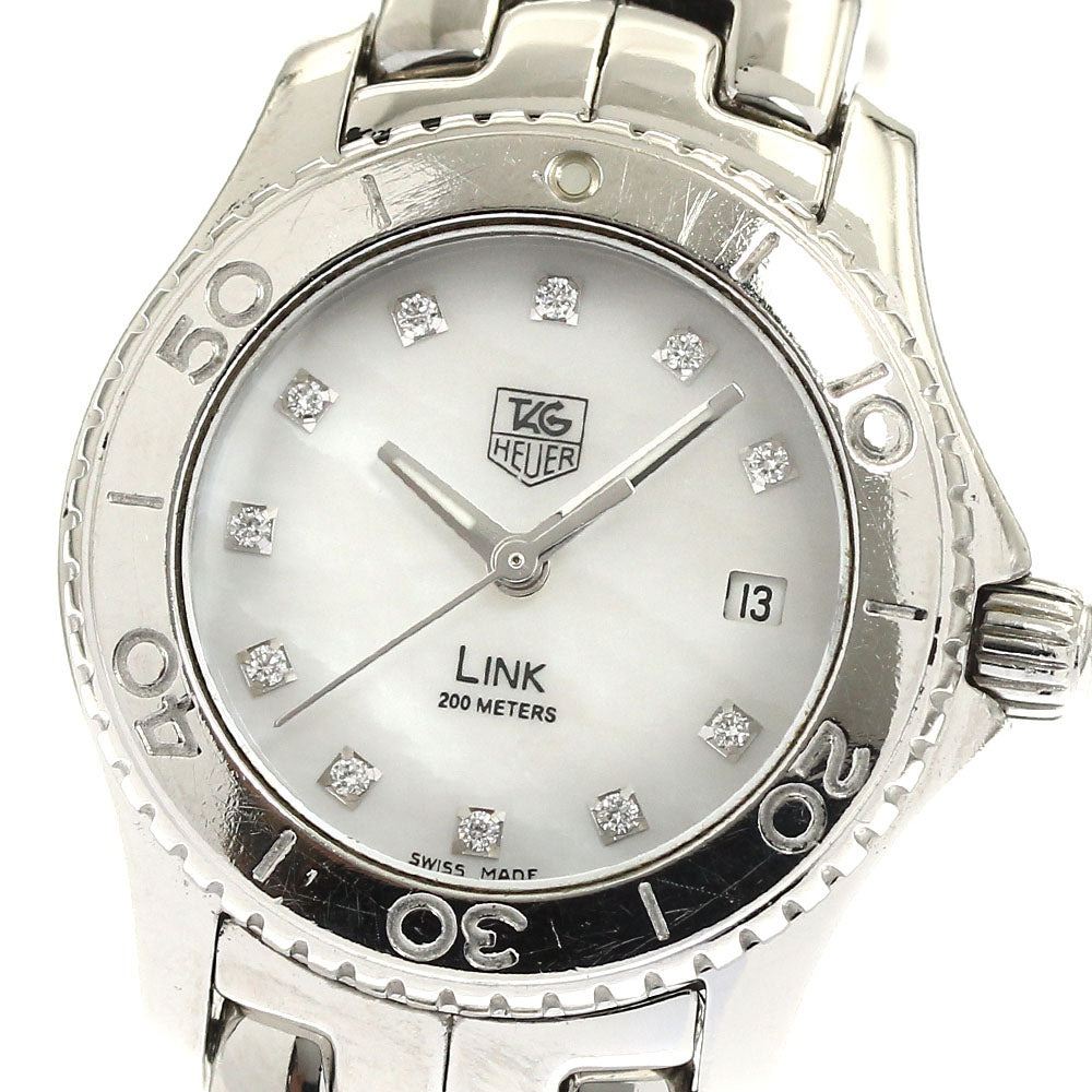 TAG HEUER Link WJ1319-0 11P diamond White shell Dial Quartz Ladies Watch_884356