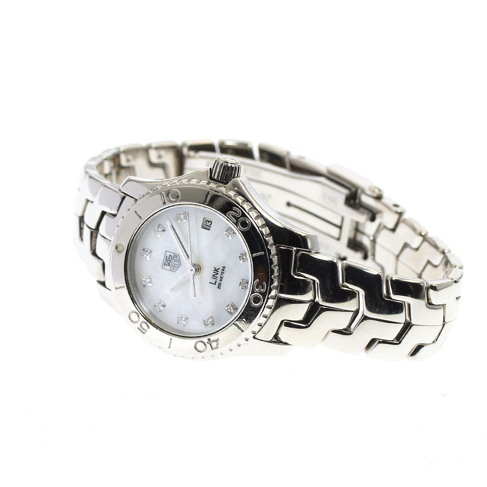 TAG HEUER Link WJ1319-0 11P diamond White shell Dial Quartz Ladies Watch_884356