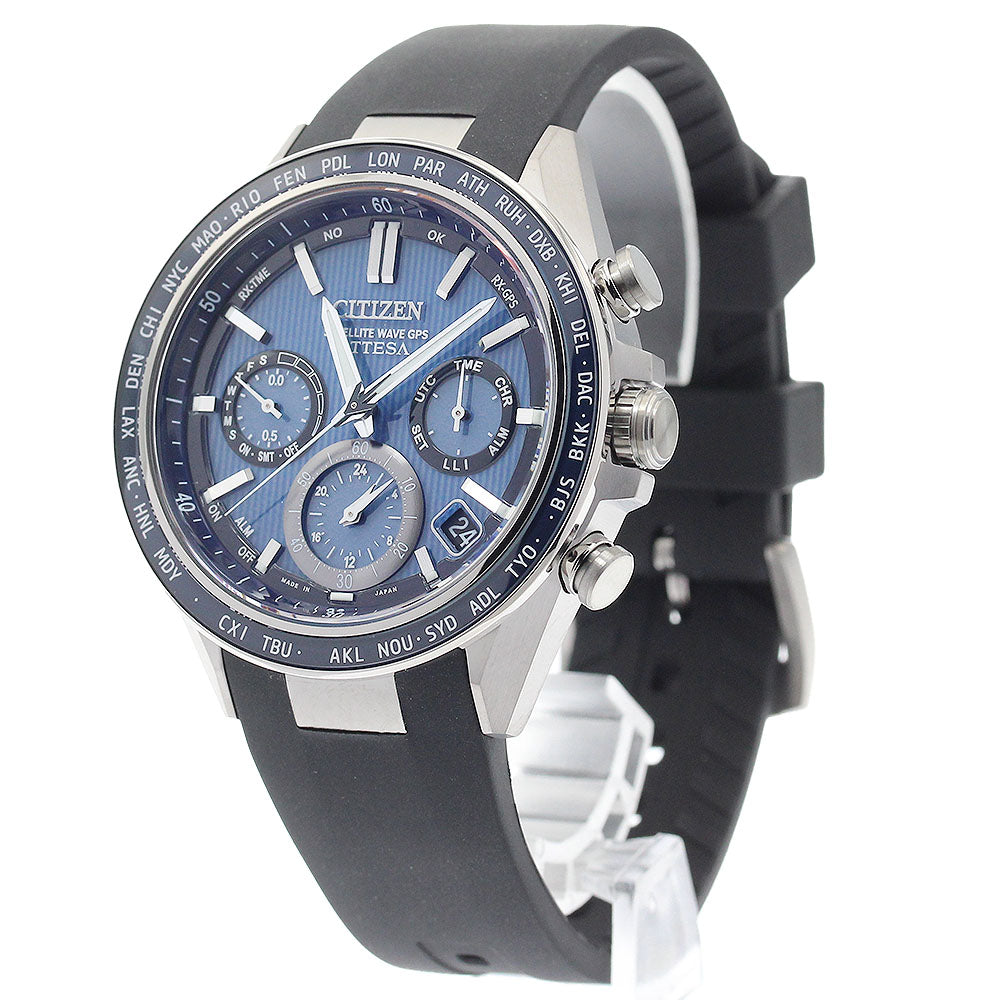 CITIZEN Attesa ACT Line CC4050-18L Navy Dial Solar Powered Radio Men's_884357