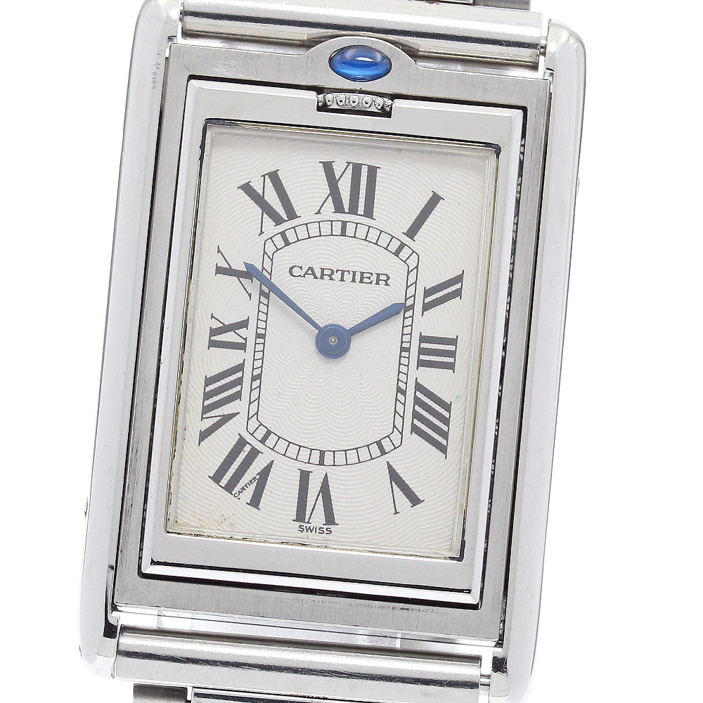 CARTIER Tank Vasculant LM W1011358 beige Dial Hand Winding Men's Watch_884360