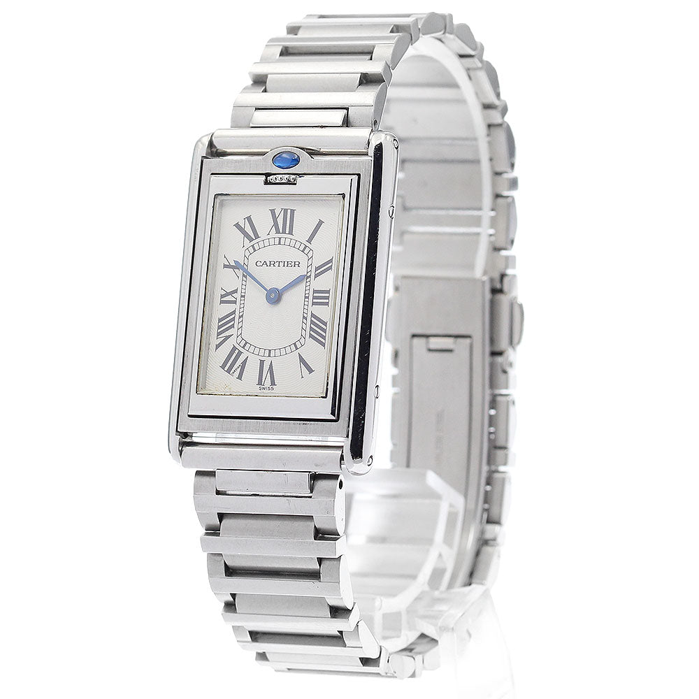 CARTIER Tank Vasculant LM W1011358 beige Dial Hand Winding Men's Watch_884360