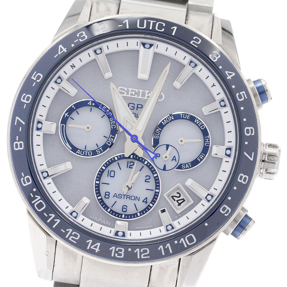 SEIKO Astron SBXC013/5X53-0AE0 Date white Dial Solar Powered Radio Men's_884367