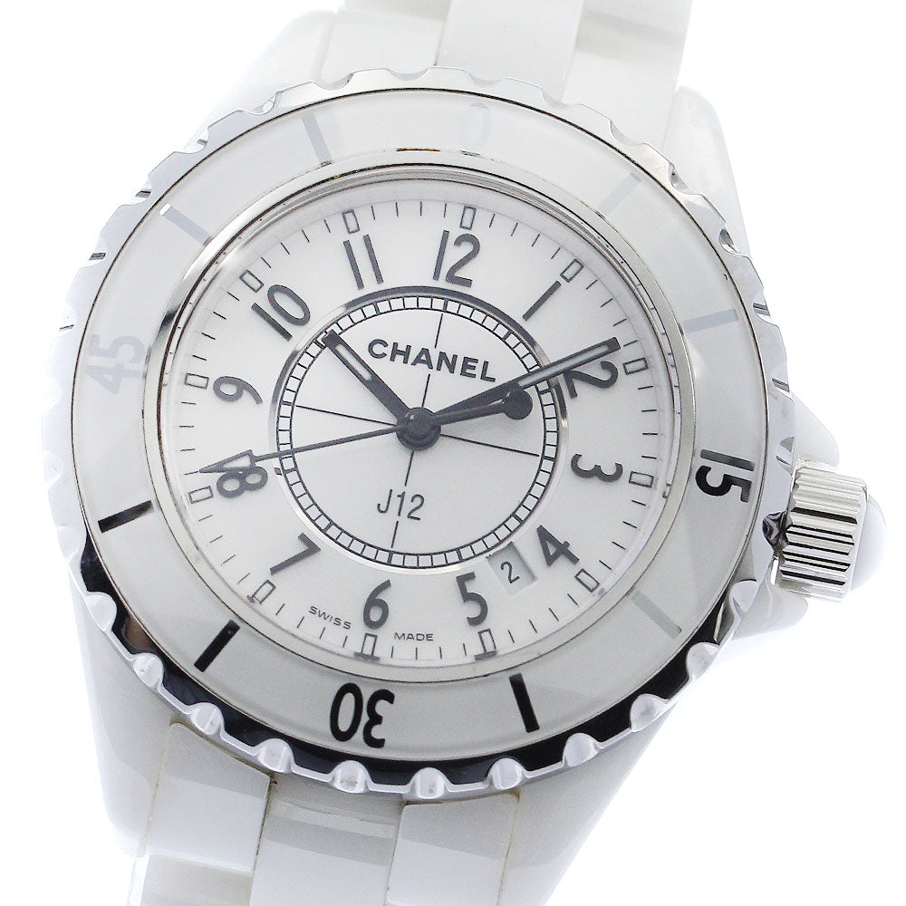 CHANEL J12 33mm H0968 White Ceramic white Dial Quartz Ladies Watch_884392