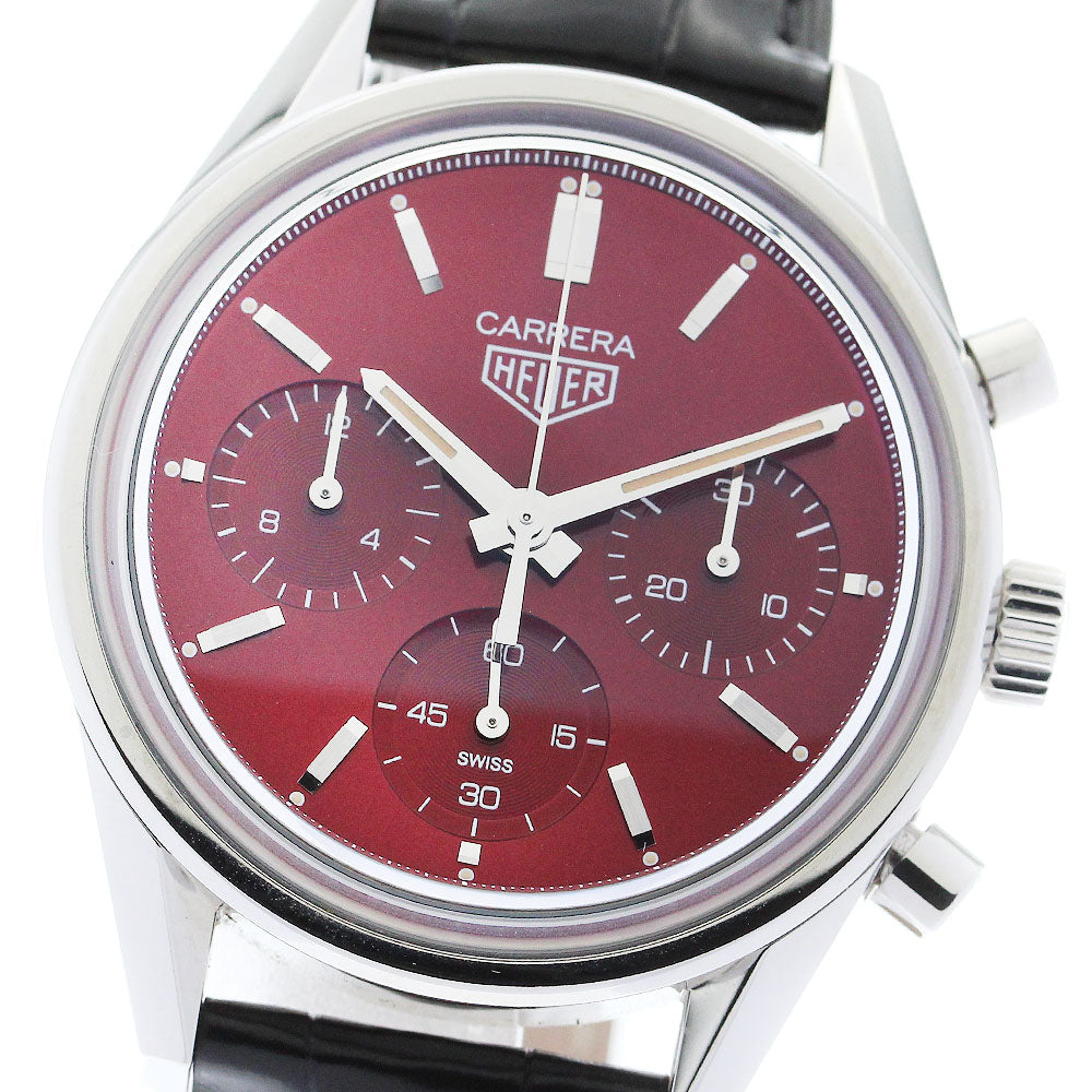 TAG HEUER Carrera Caliber Heuer 02 CBK221G Chronograph Red Dial Automatic Men's Watch_884410