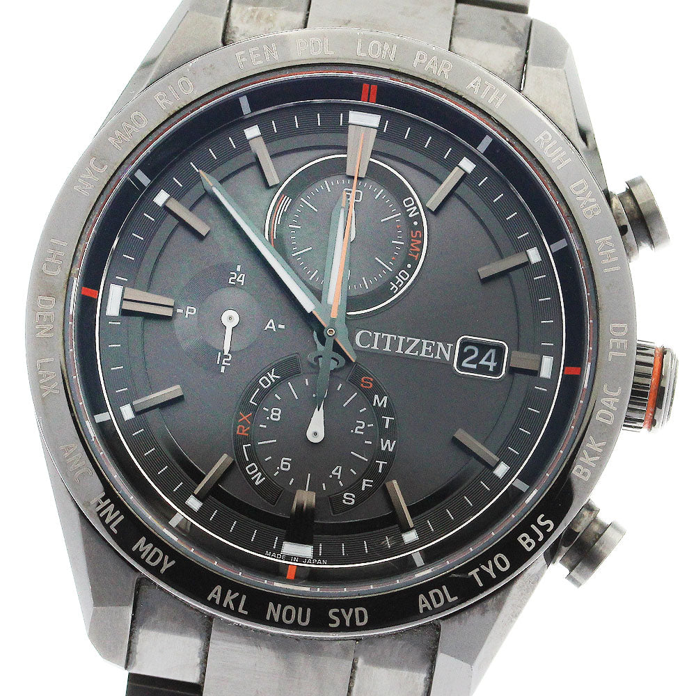 CITIZEN Atessa H800-T025871/AT8185-62E Eco Drive Solar Powered Radio Mens_884457